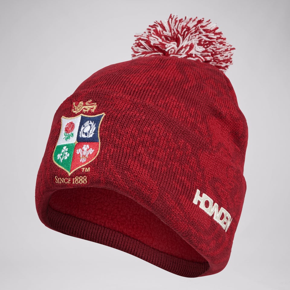 BRITISH & IRISH LIONS CCC BOBBLE HAT RED