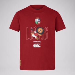JUNIOR UNISEX BRITISH & IRISH LIONS LITTLE LIONS TEE RED - AGE 5
