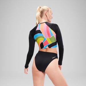 FLU3NTE Mosaic Printed Bikini Bottom Grey/Pink