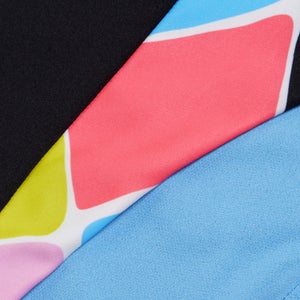 FLU3NTE Mosaic Printed Bikini Bottom Grey/Pink