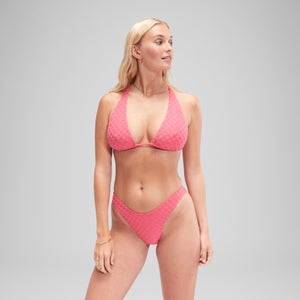 Women's Flu3nte Terry Convertible Tri Strap Top Pink - L