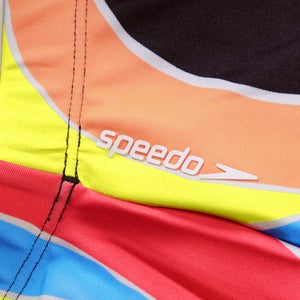 Women's FLU3NTE Print Long Sleeve Bikini Crop Top Black