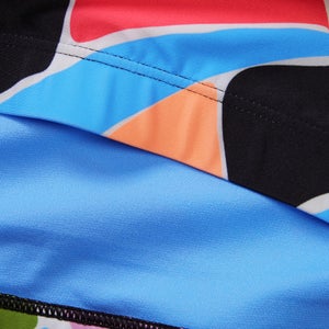 Women's FLU3NTE Print Long Sleeve Bikini Crop Top Black