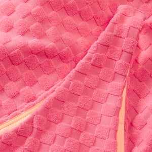 Monopièce à découpe asymétrique en tissu éponge Flu3nte pour femmes, rose