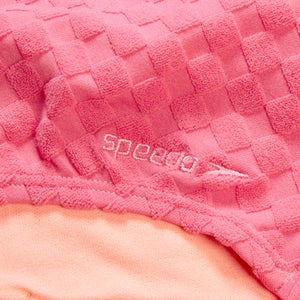 Monopièce à découpe asymétrique en tissu éponge Flu3nte pour femmes, rose