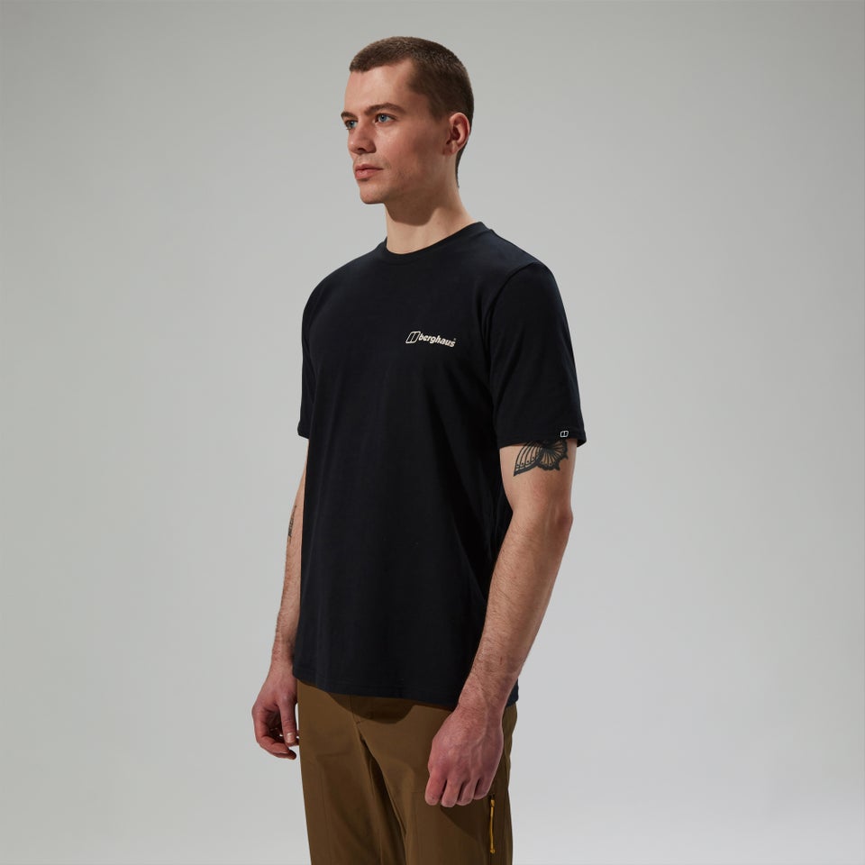 Cheviot Box Logo Herren-T-Shirt - Schwarz