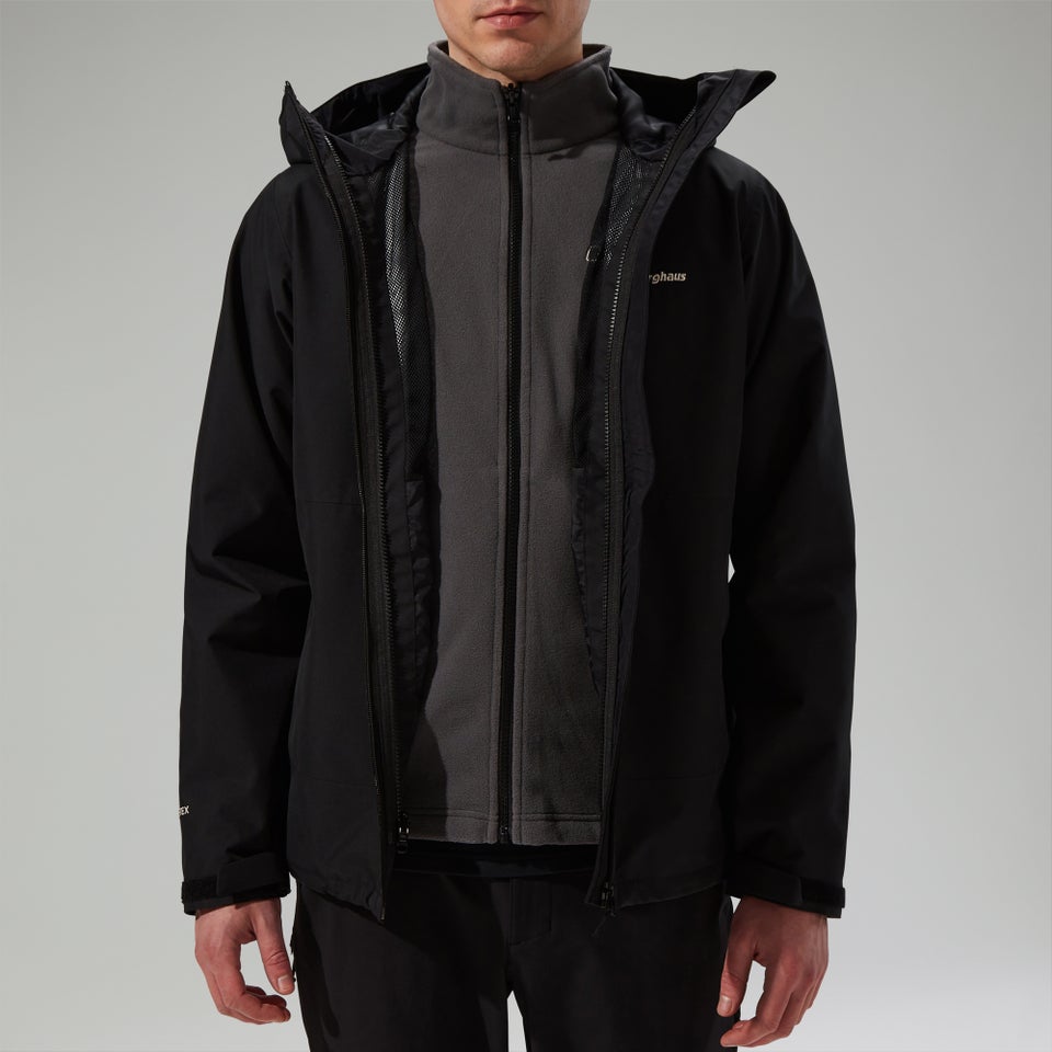 Wasserdichte Bramblfell Gemini Gore-Tex Herren 3in1-Jacke - Schwarz