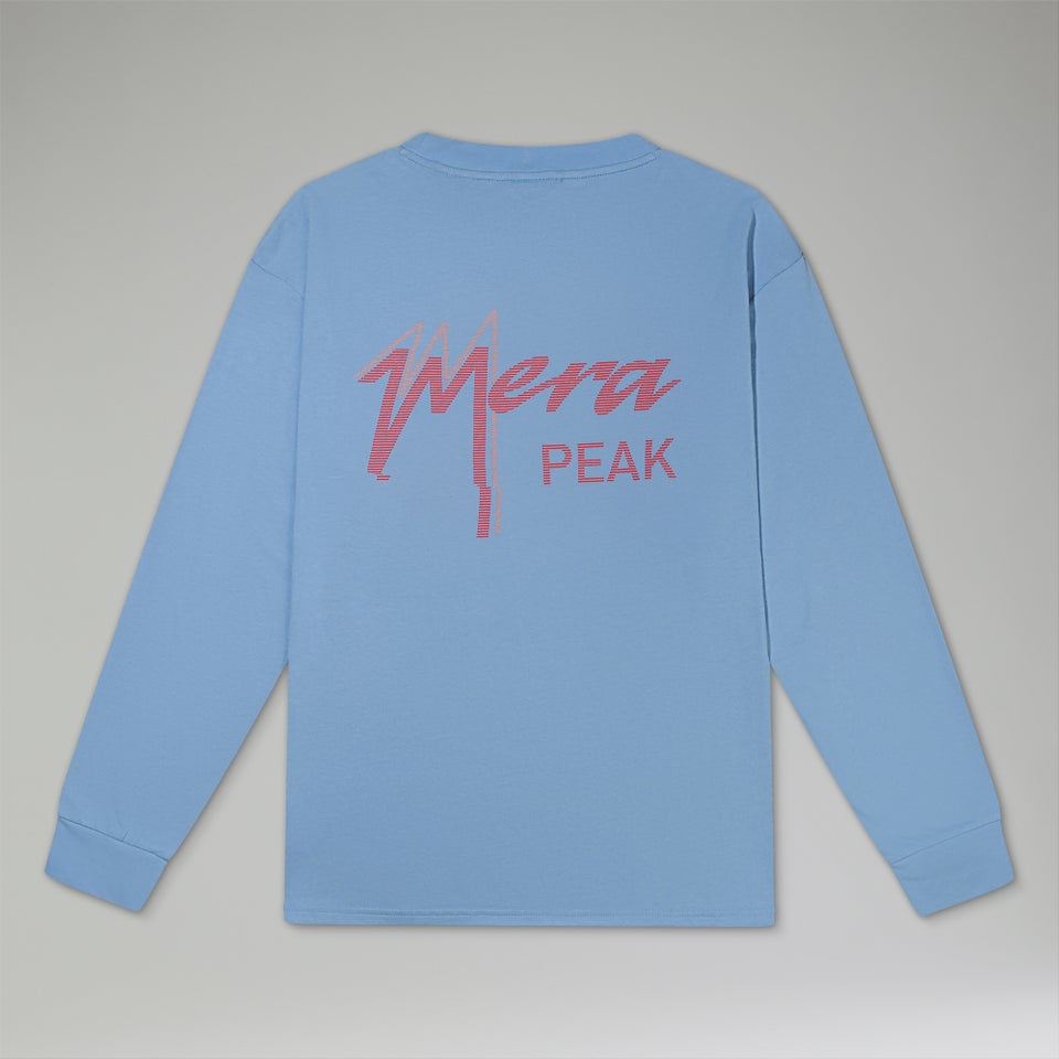 Unisex Mera Peak Long Sleeve T-Shirt - Blue