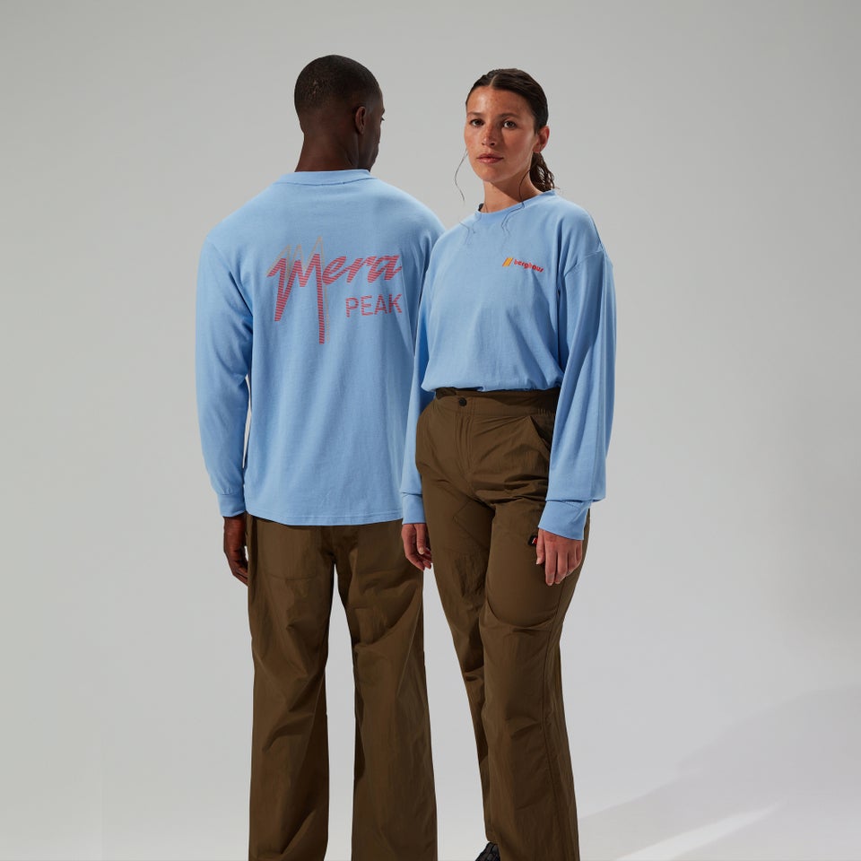 Unisex Mera Peak Long Sleeve T-Shirt - Blue