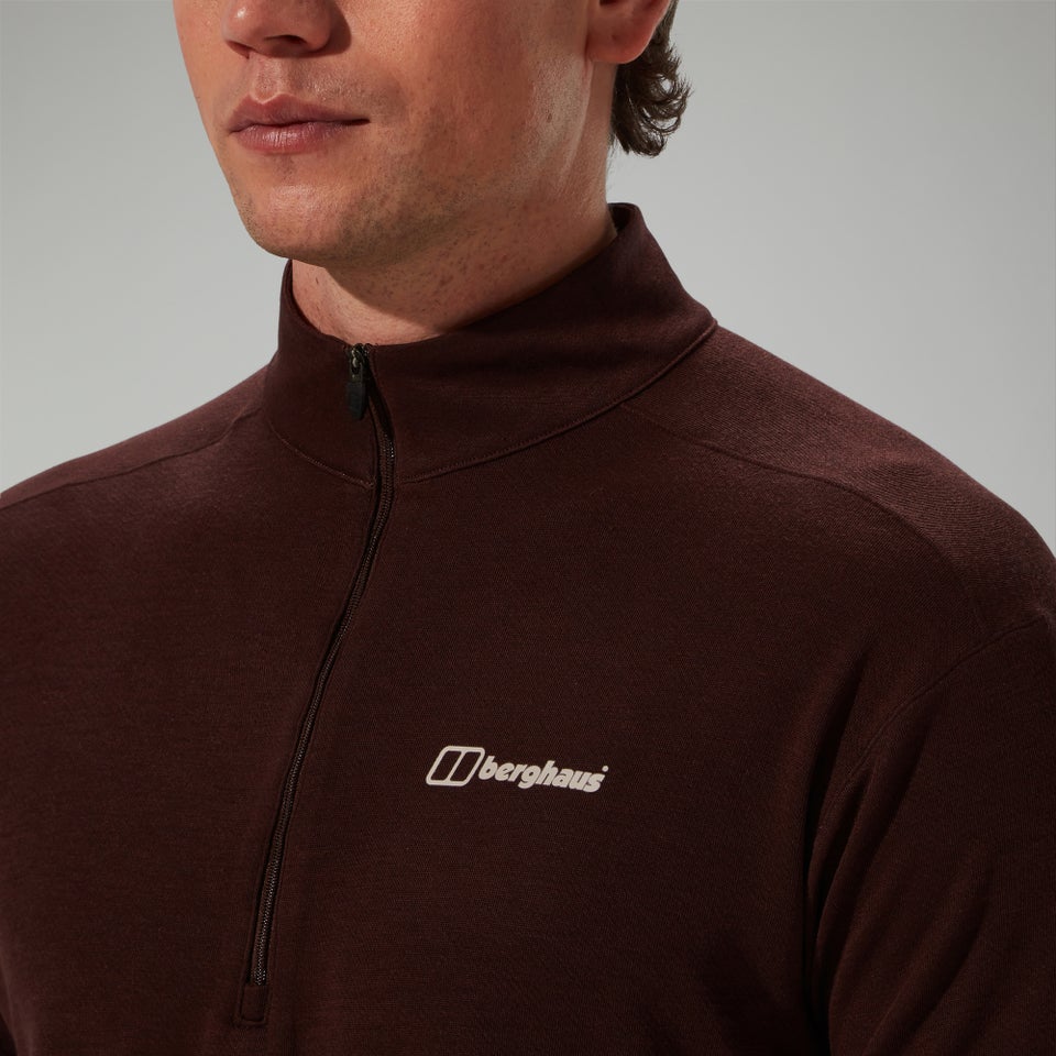 Halb-Zip Ivyhill Herren-Top - Braun