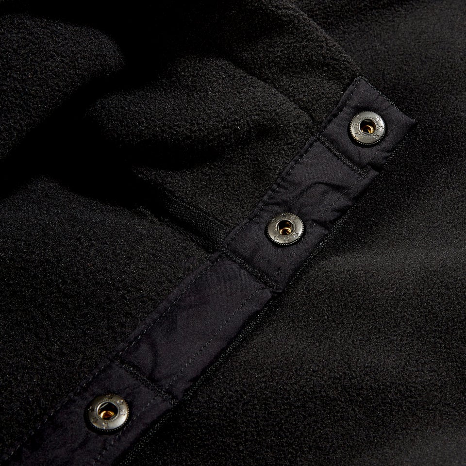 Snap-Fleece Felltop Herren-Pullover - Schwarz