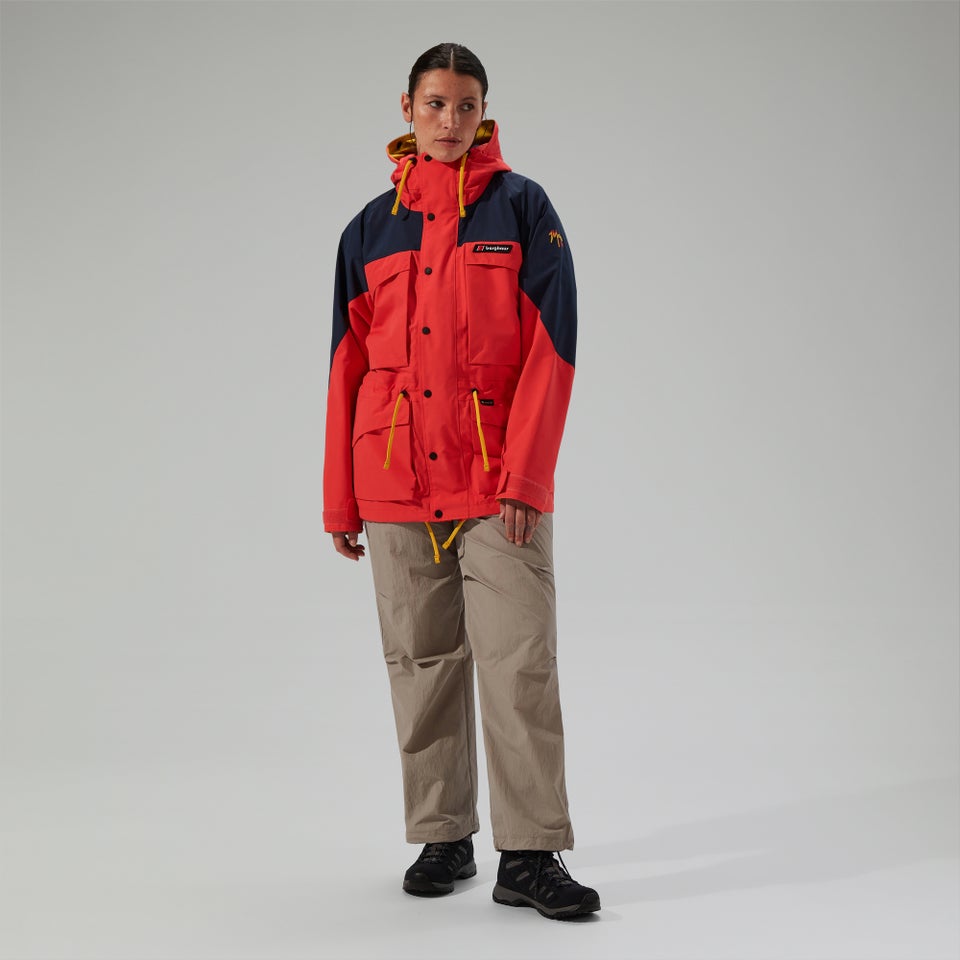 Wasserdichte Mera Peak 2000 Unisex-Gore-Tex Jacke - Rot/Blau