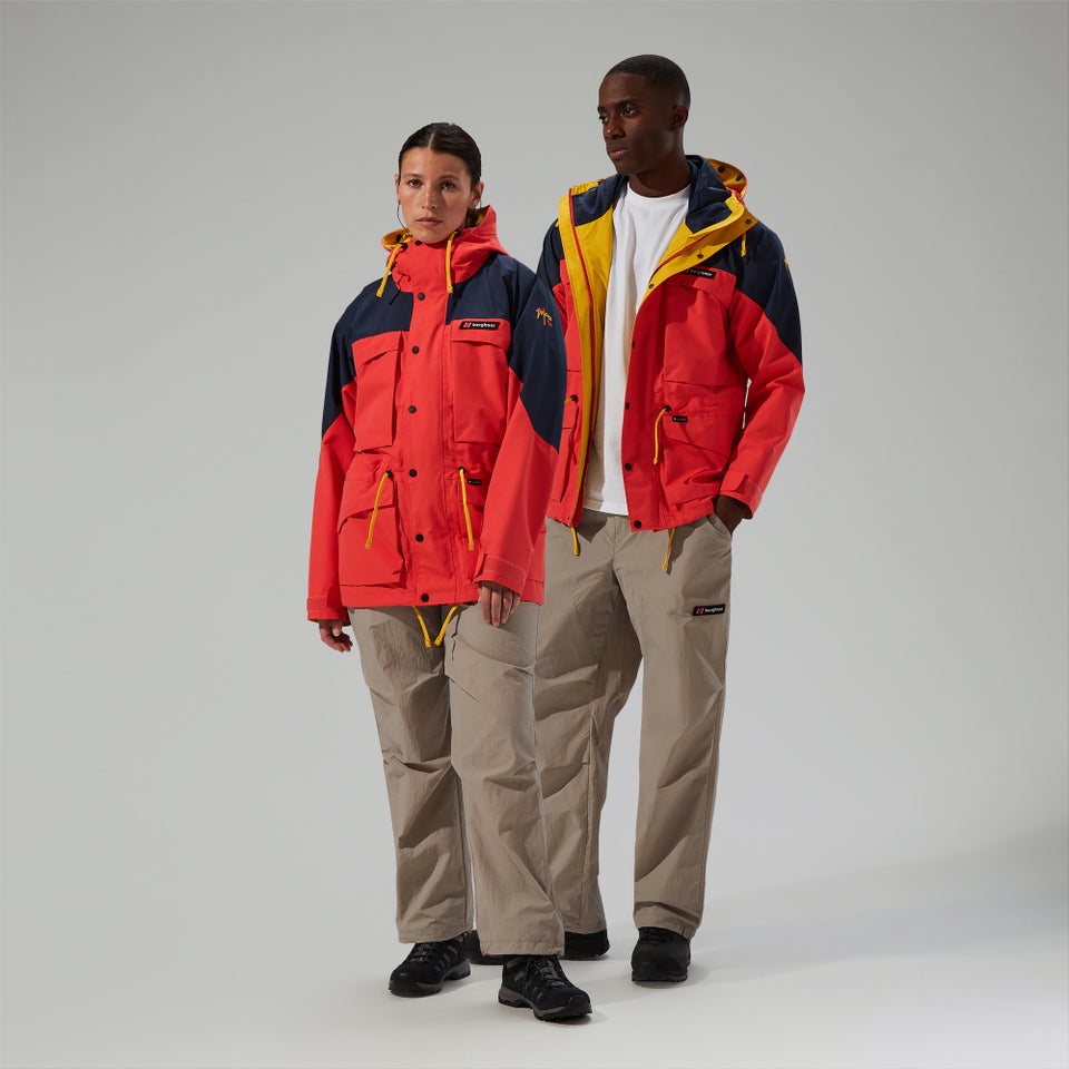 Wasserdichte Mera Peak 2000 Unisex-Gore-Tex Jacke - Rot/Blau