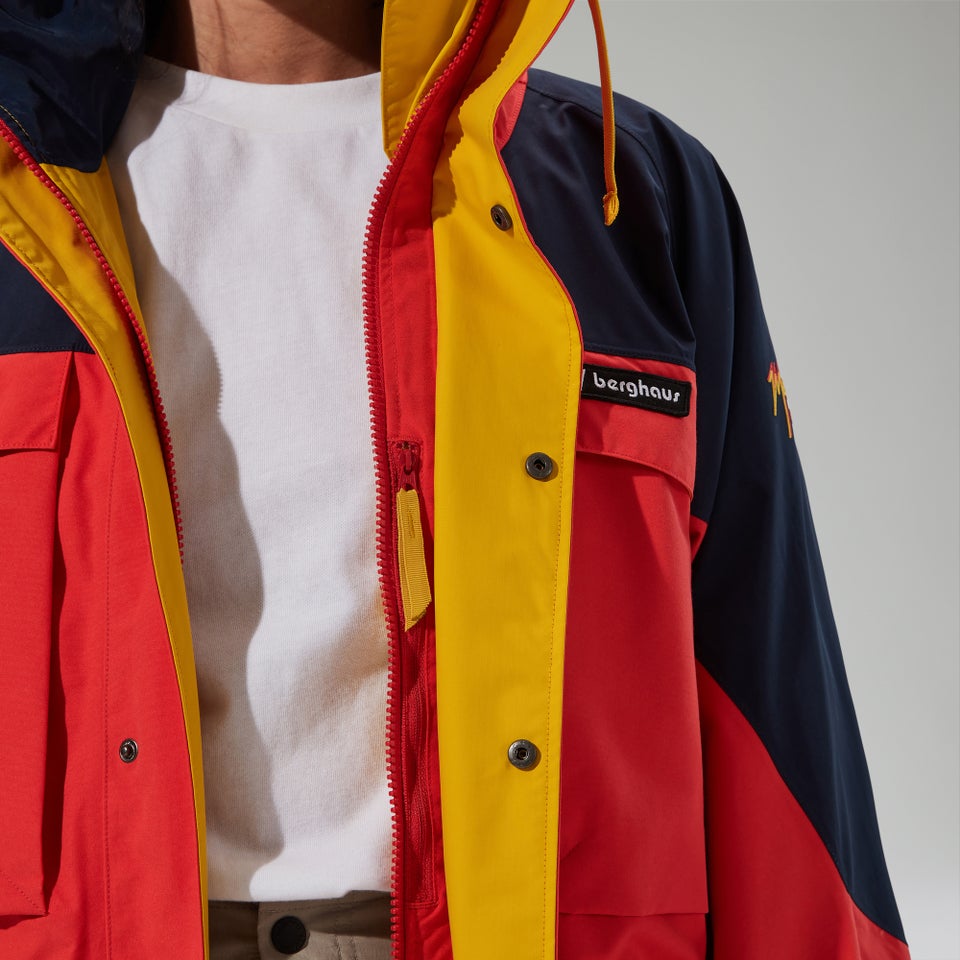 Wasserdichte Mera Peak 2000 Unisex-Gore-Tex Jacke - Rot/Blau