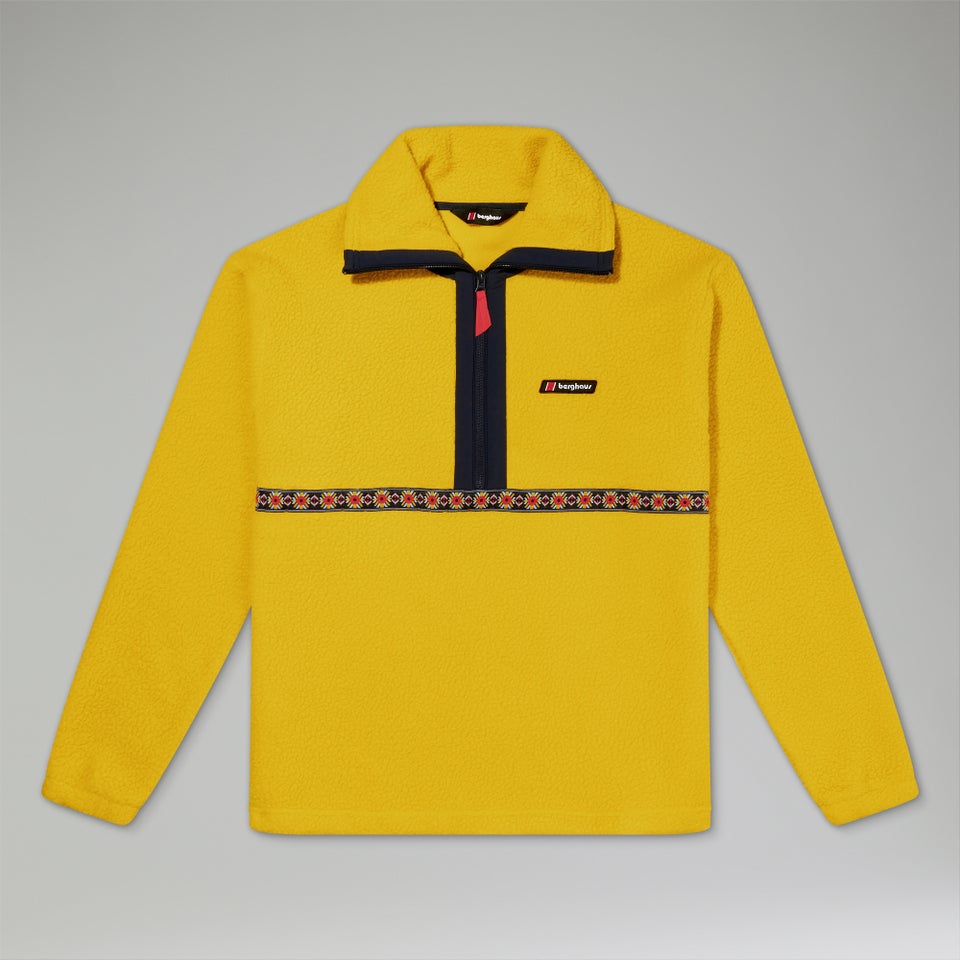 Halb-Zip-Fleece Rhynie Aztec Unisex-Jacke - Gelb/Blau