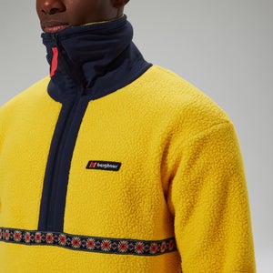 Halb-Zip-Fleece Rhynie Aztec Unisex-Jacke - Gelb/Blau