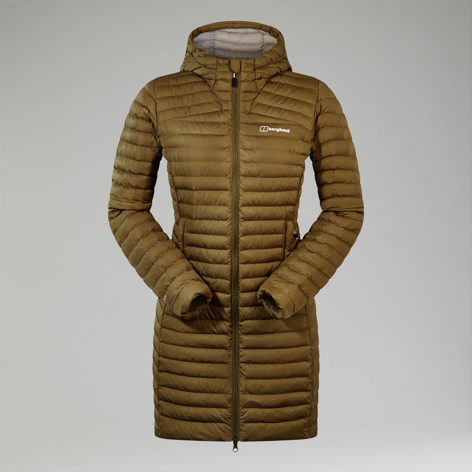 Women's Nula Micro Synthetic Insulated Long Jacket - Green