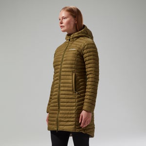 Women's Nula Micro Synthetic Insulated Long Jacket - Green