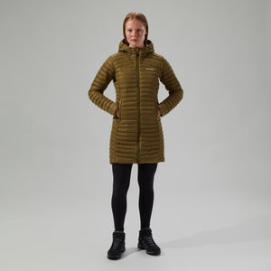 Women's Nula Micro Synthetic Insulated Long Jacket - Green