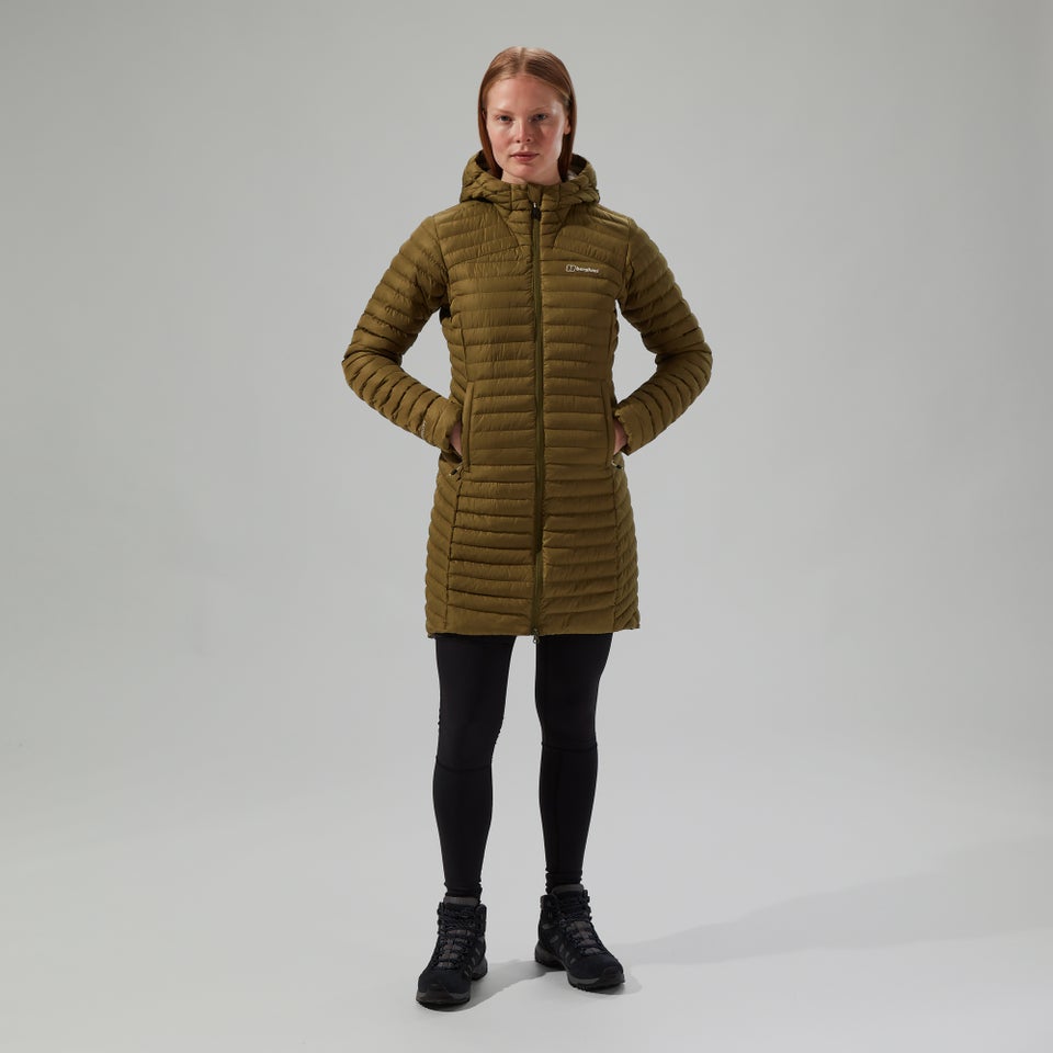Women's Nula Micro Synthetic Insulated Long Jacket - Green