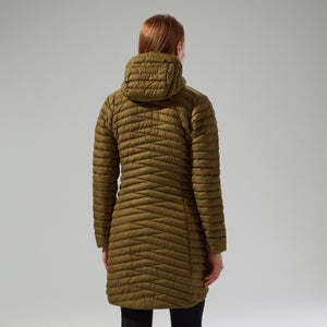 Women's Nula Micro Synthetic Insulated Long Jacket - Green