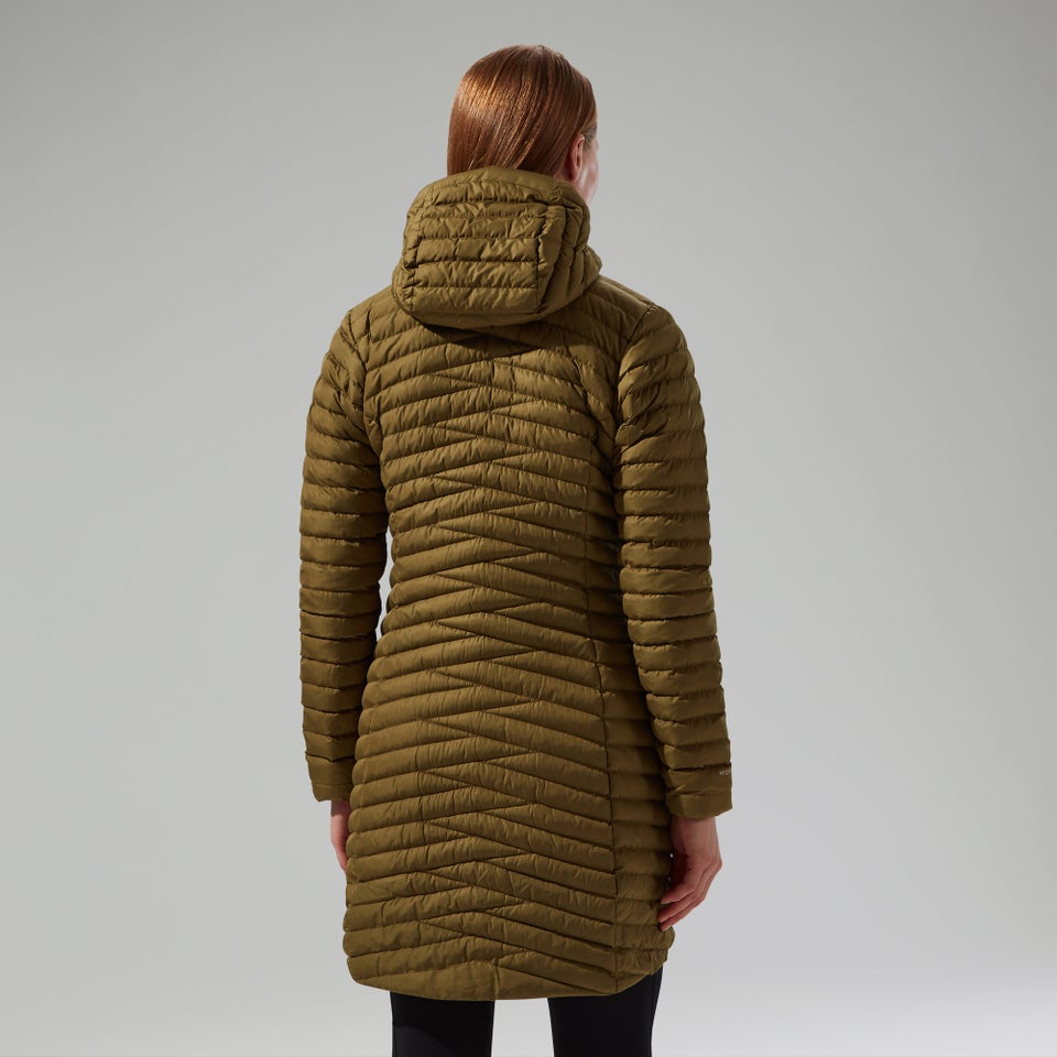 Women's Nula Micro Synthetic Insulated Long Jacket - Green