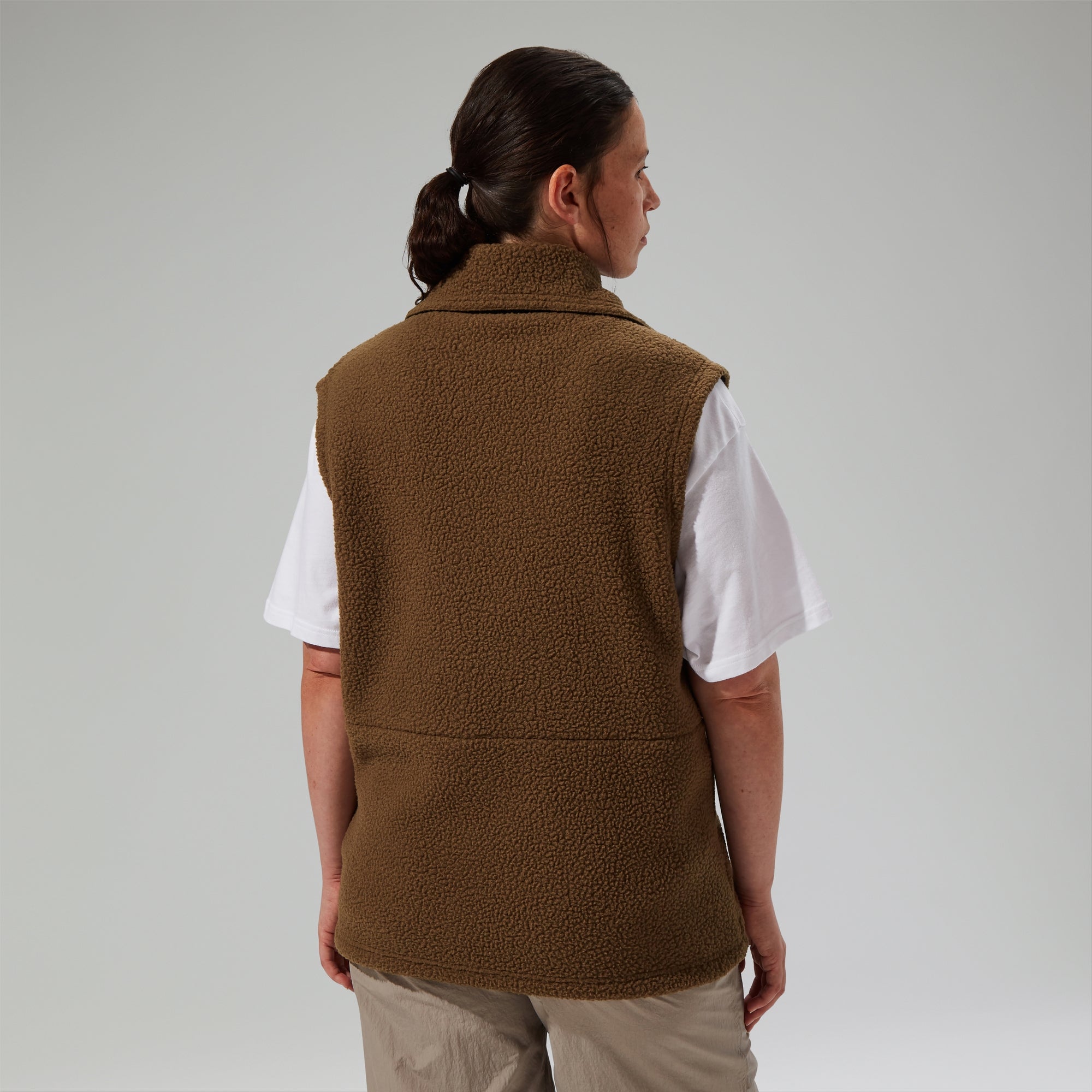 Unisex Rhynie Aztec Fleece Gilet - Brown/Black