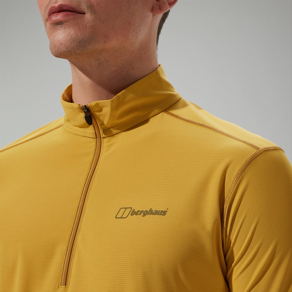 Men's 24/7 Half Zip Long Sleeve Tech Tee - Yellow
