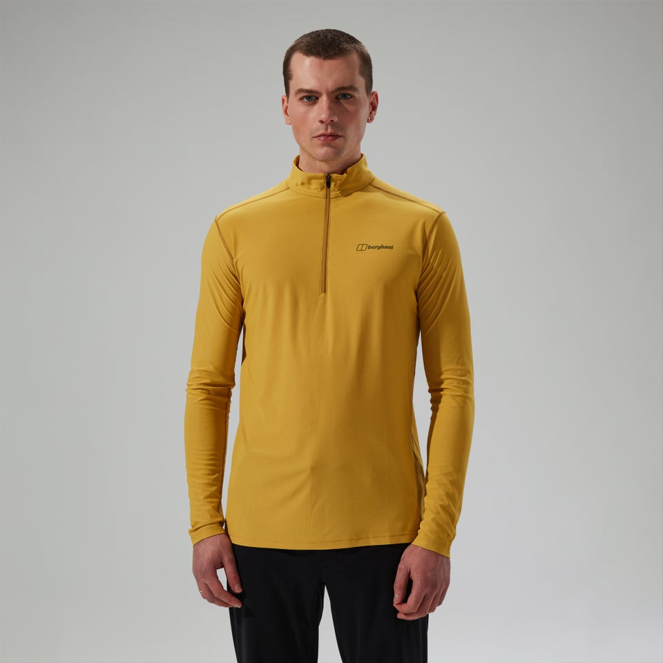 Men's 24/7 Half Zip Long Sleeve Tech Tee - Yellow