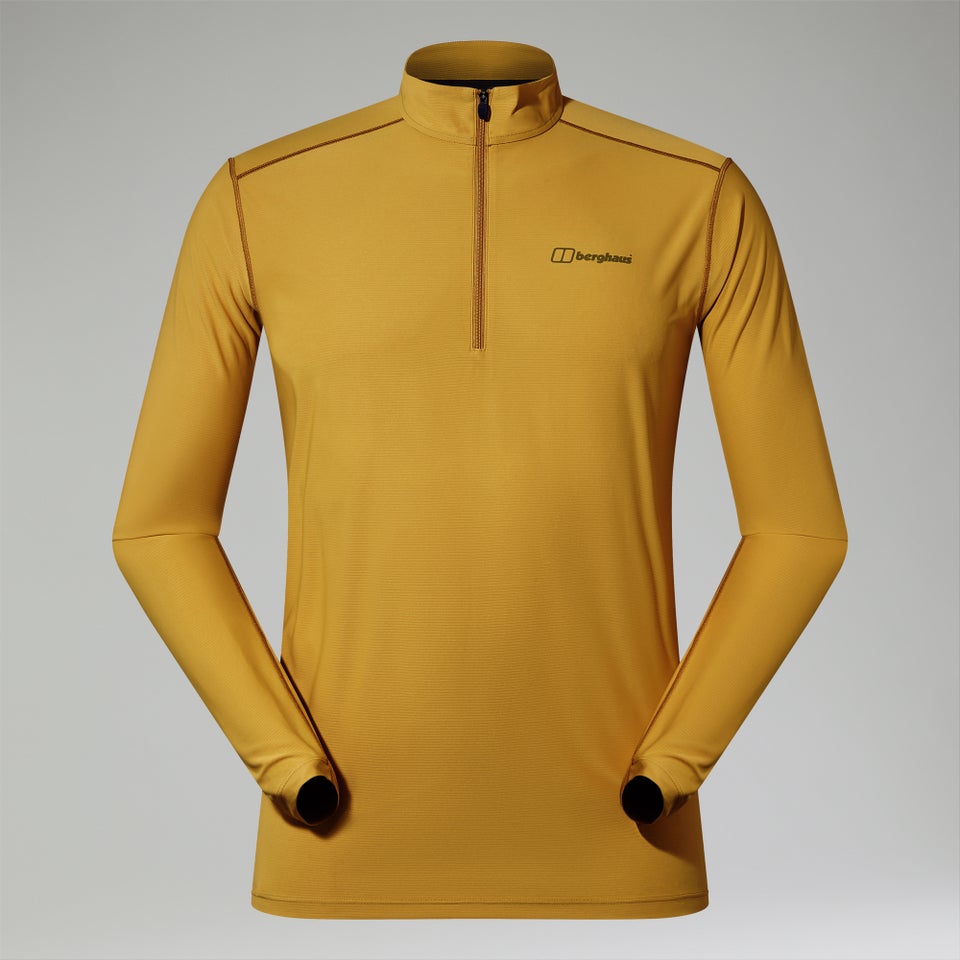 Men's 24/7 Half Zip Long Sleeve Tech Tee - Yellow
