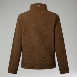 Halb-Zip-Fleece Hawksker Damen-Pullover - Braun