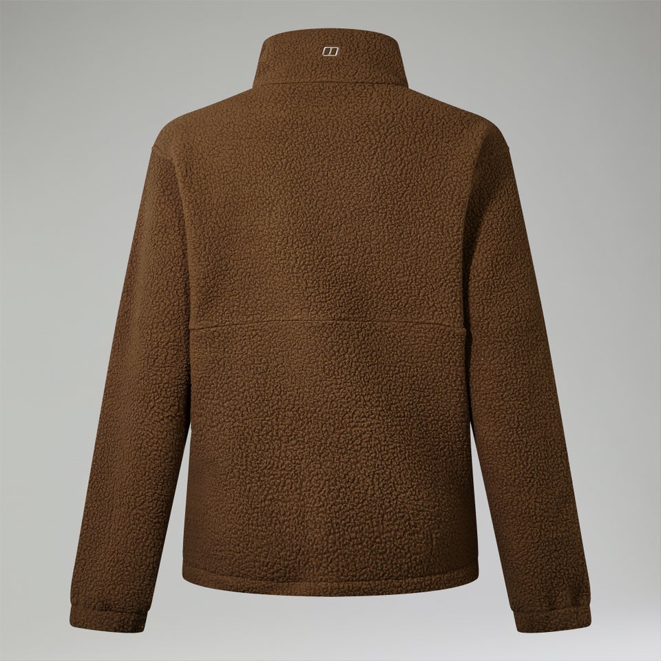 Halb-Zip-Fleece Hawksker Damen-Pullover - Braun