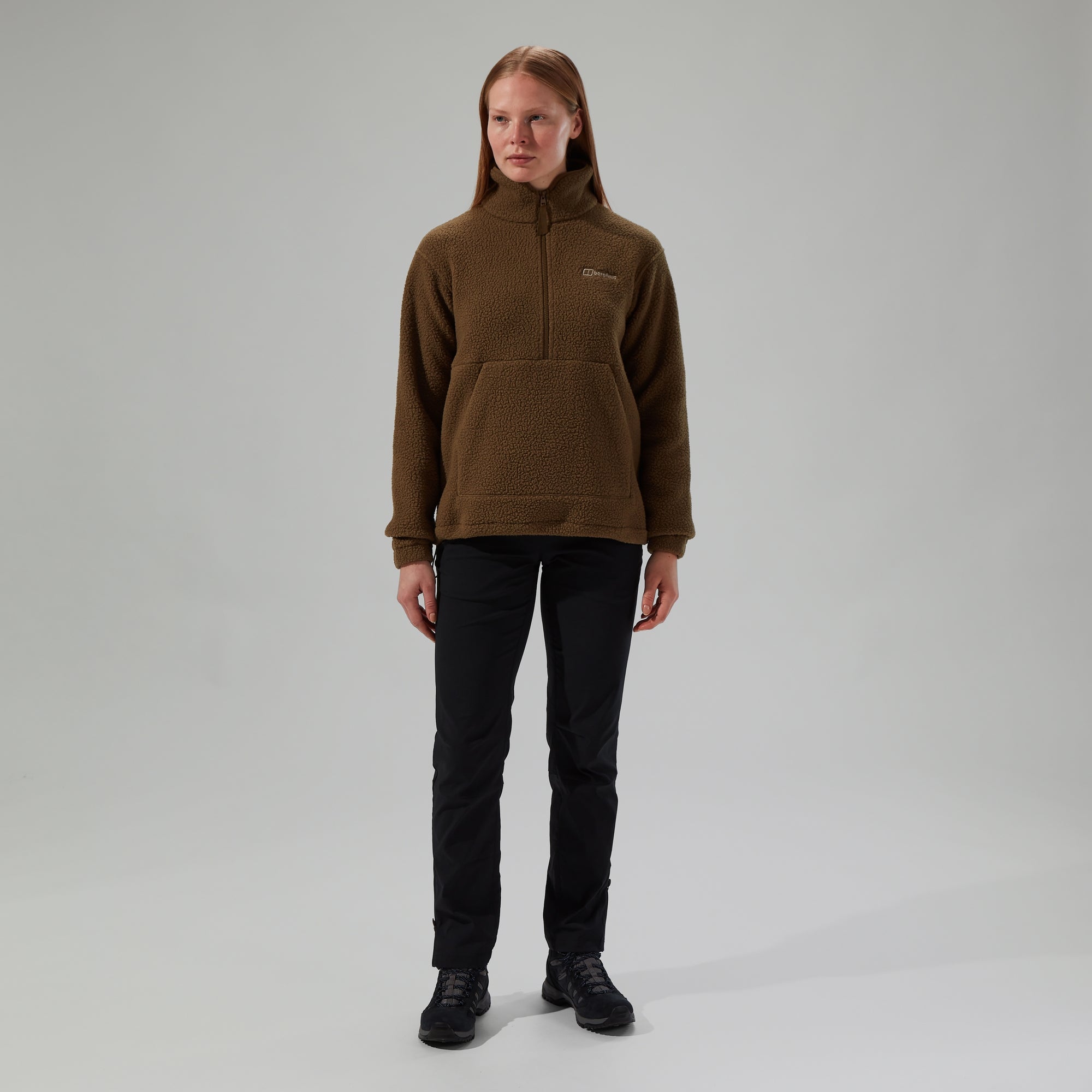 Halb-Zip-Fleece Hawksker Damen-Pullover - Braun | Berghaus DE