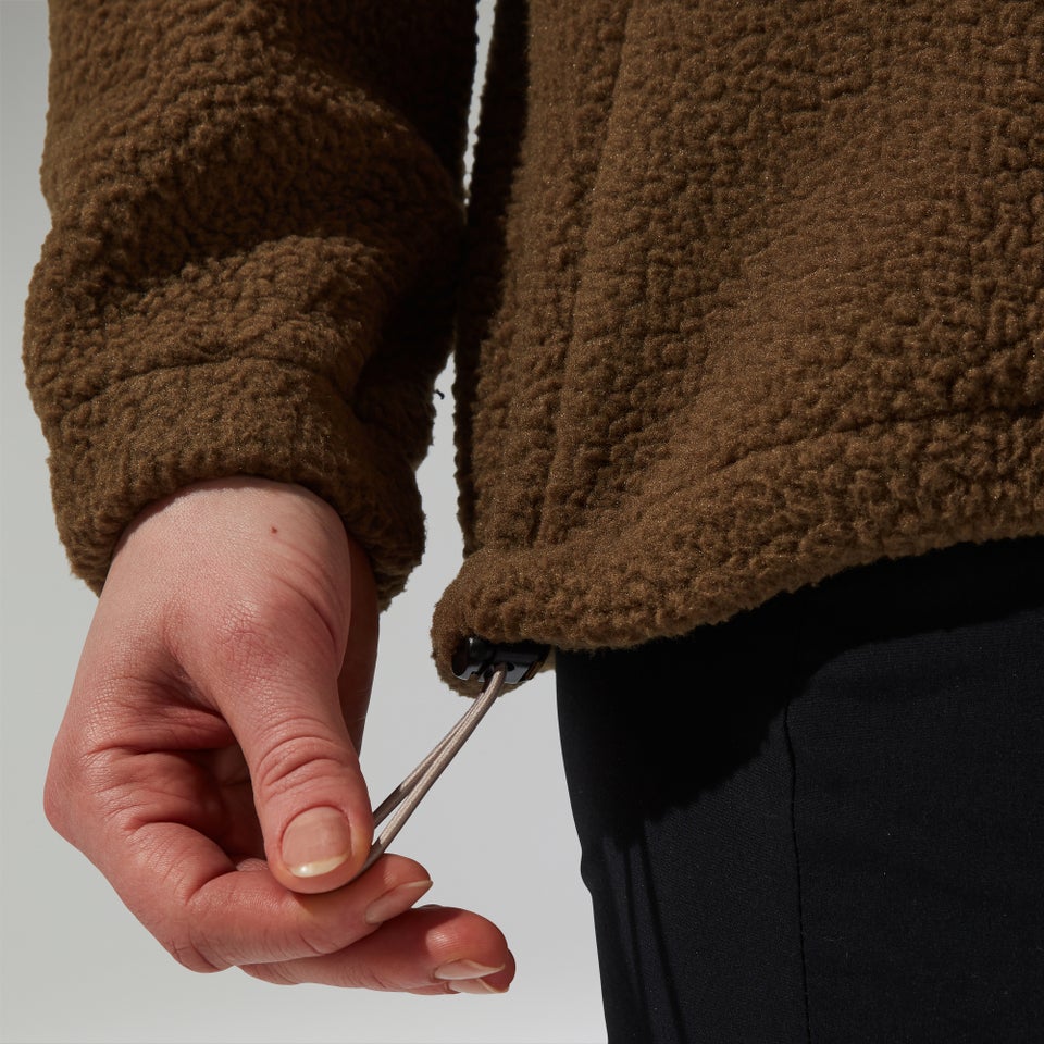 Halb-Zip-Fleece Hawksker Damen-Pullover - Braun