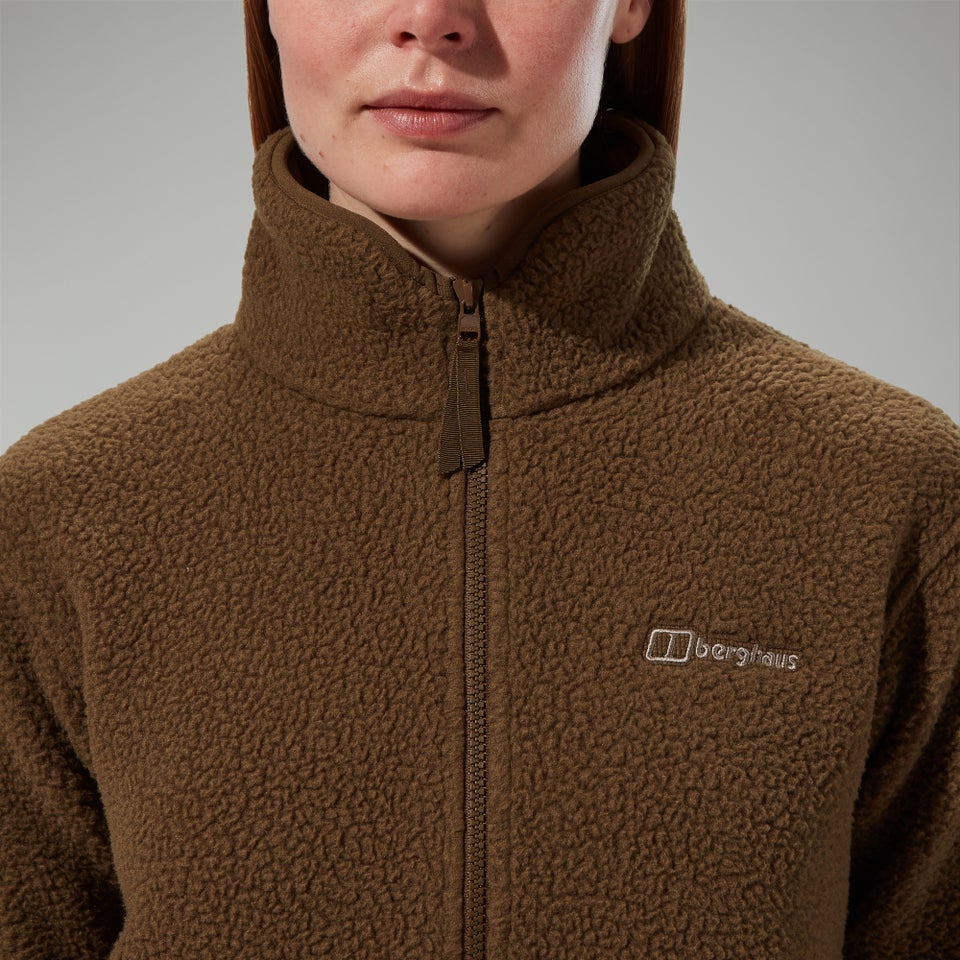 Halb-Zip-Fleece Hawksker Damen-Pullover - Braun