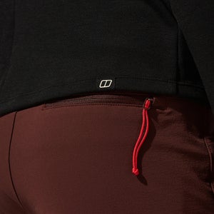 Halb-Zip Ivyhill Damen-Top - Schwarz