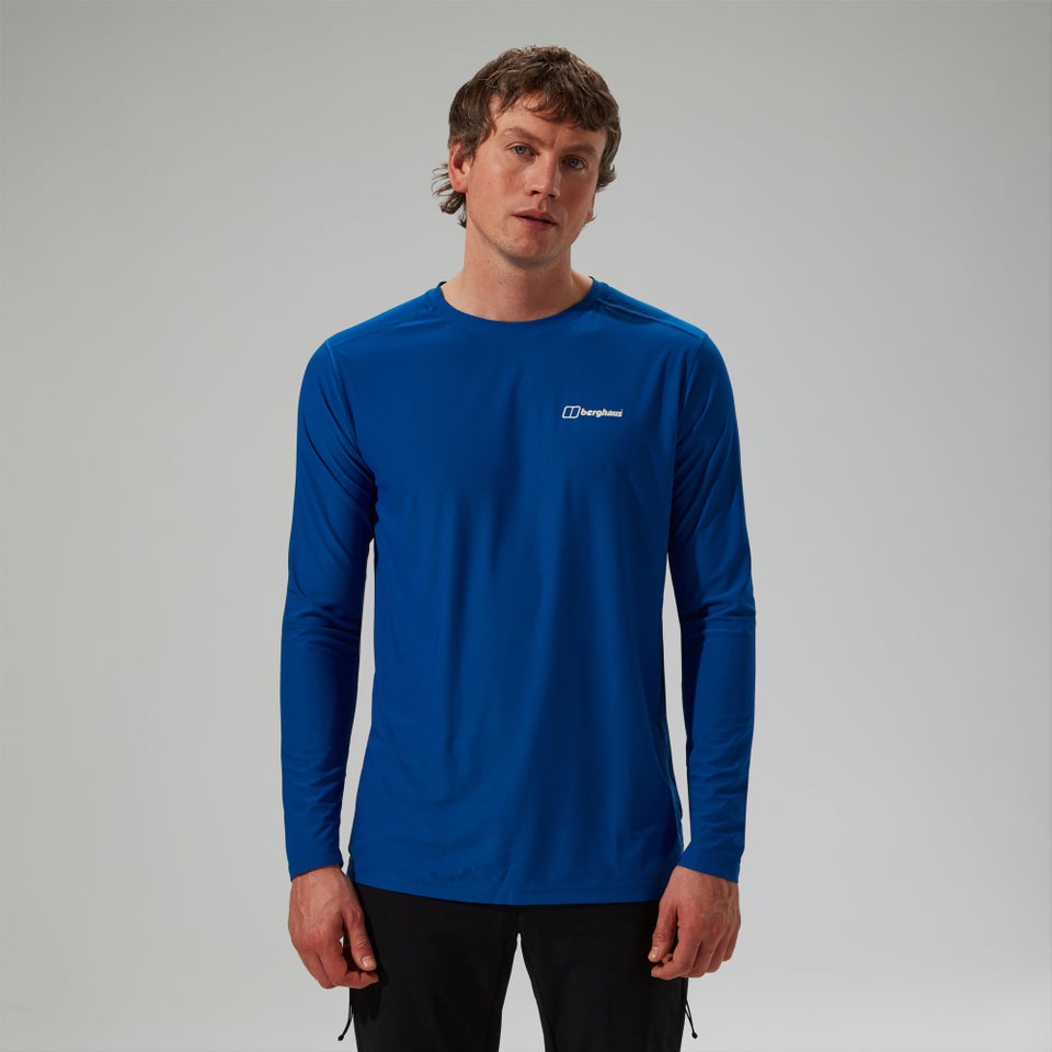 Men's 247 Crew Long Sleeve Tech Tee - Blue