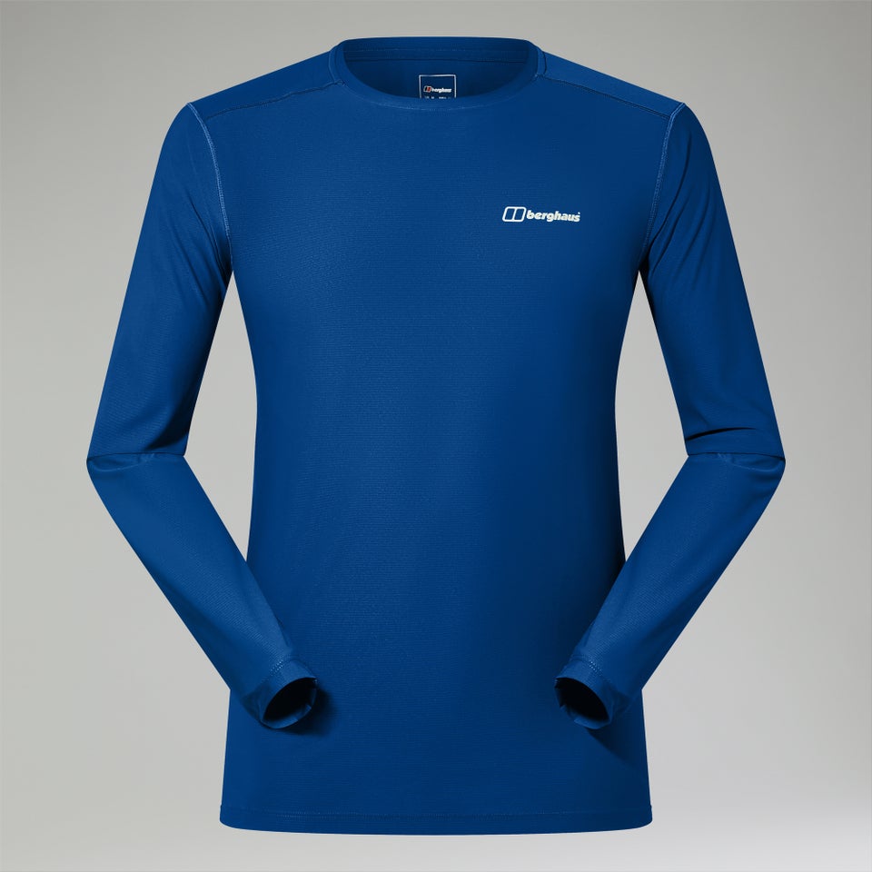 Men's 247 Crew Long Sleeve Tech Tee - Blue