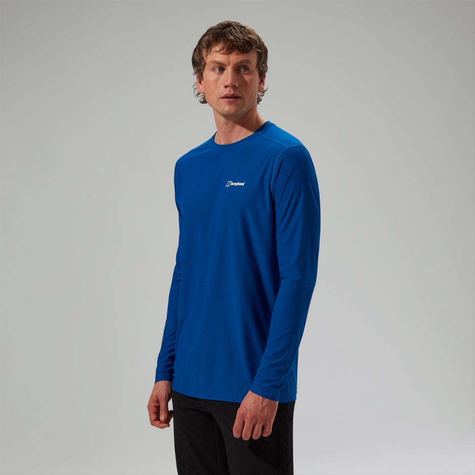 Men's 247 Crew Long Sleeve Tech Tee - Blue