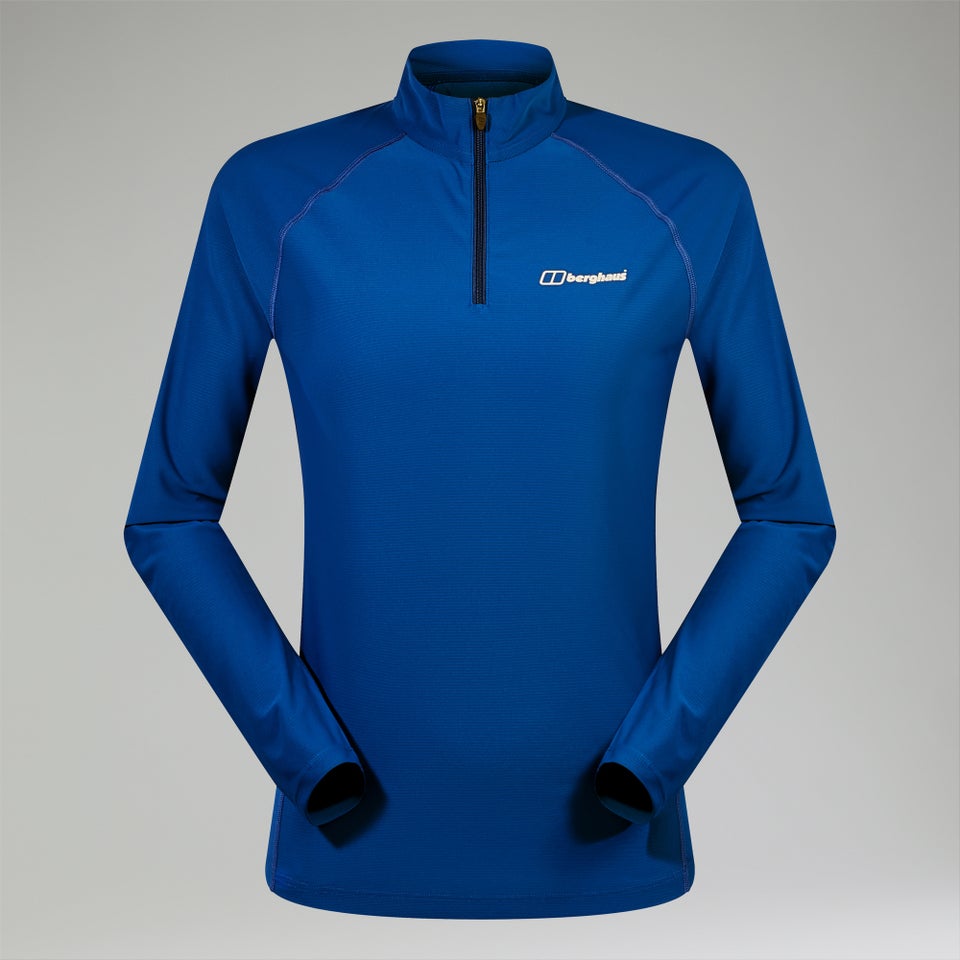 Women's 247 Half Zip Long Sleeve Tech Tee - Blue