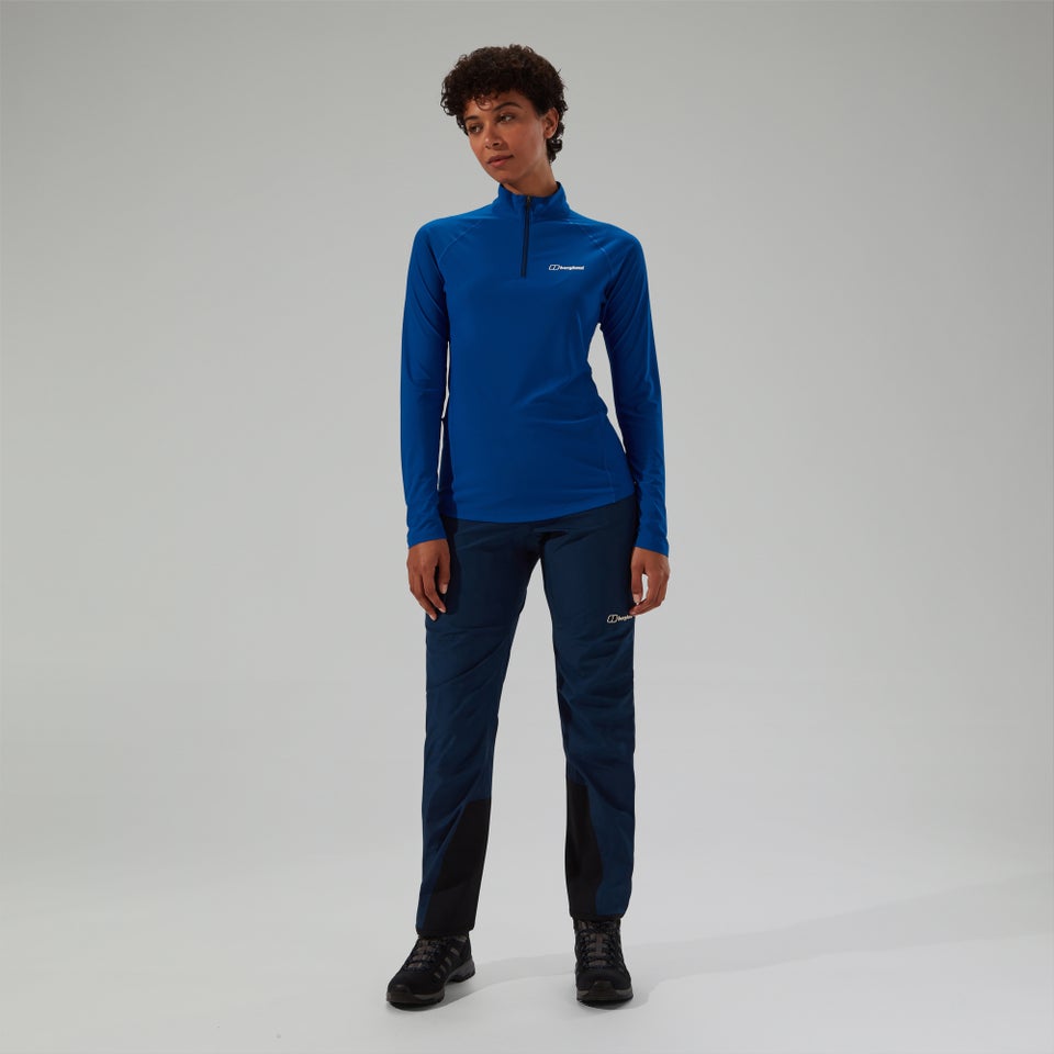 Women's 247 Half Zip Long Sleeve Tech Tee - Blue