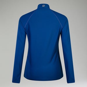 Women's 247 Half Zip Long Sleeve Tech Tee - Blue