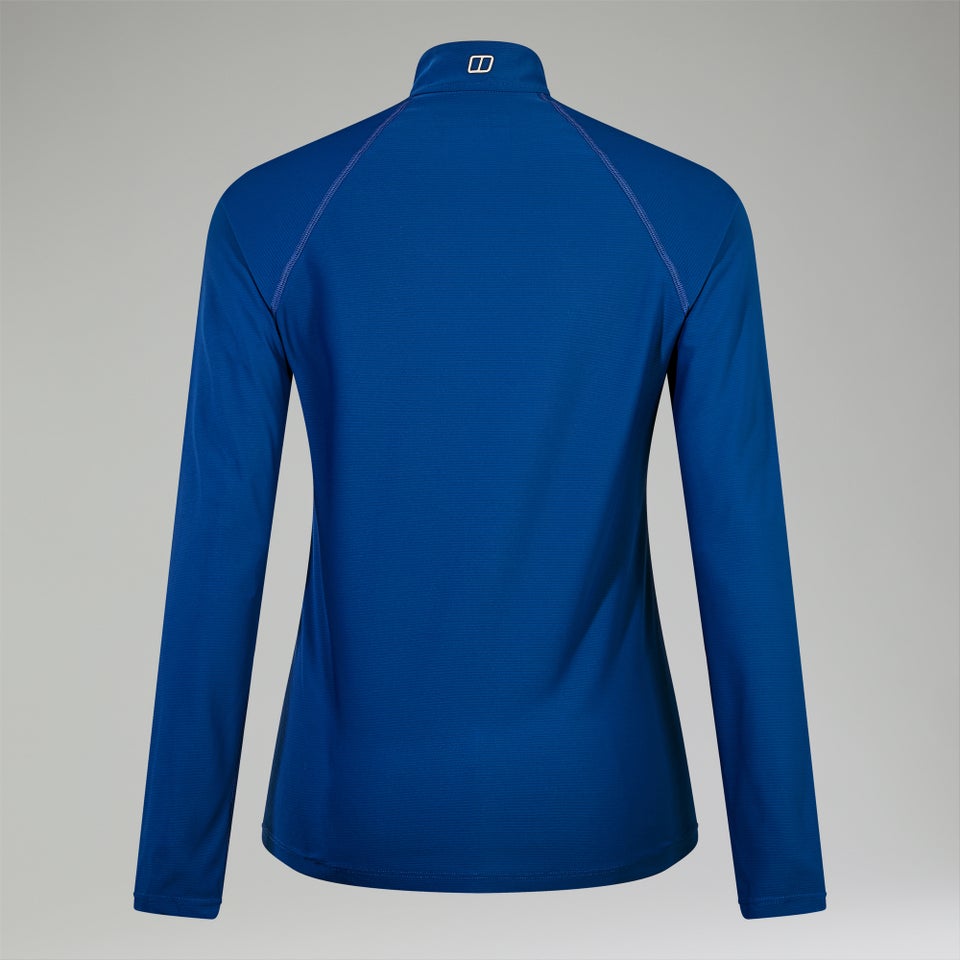 Women's 247 Half Zip Long Sleeve Tech Tee - Blue