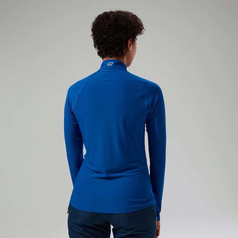 Women's 247 Half Zip Long Sleeve Tech Tee - Blue