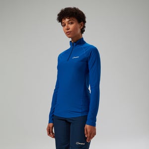 Women's 247 Half Zip Long Sleeve Tech Tee - Blue
