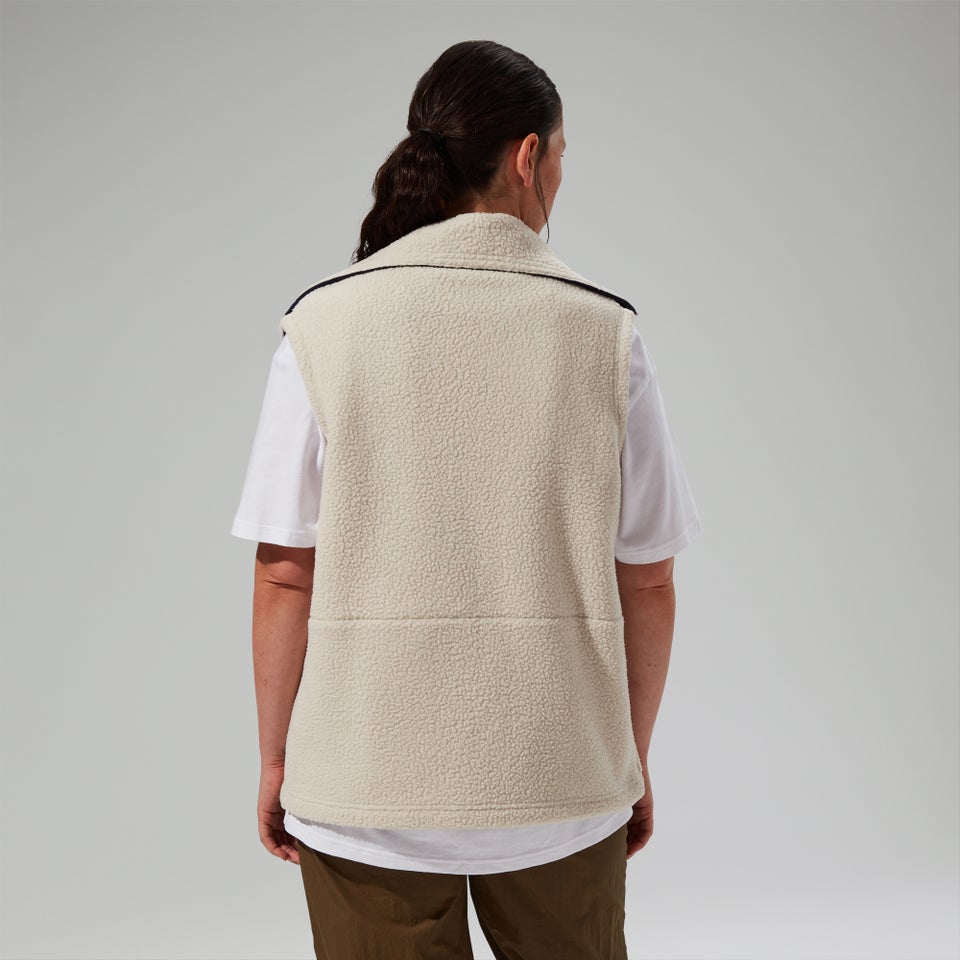 Unisex Rhynie Aztec Fleece Gilet - Grey/Blue