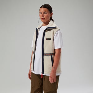 Unisex Rhynie Aztec Fleece Gilet - Grey/Blue