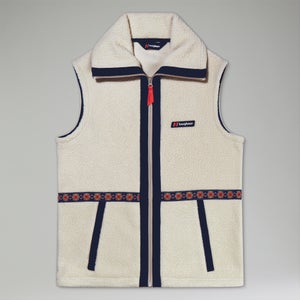 Unisex Rhynie Aztec Fleece Gilet - Grey/Blue
