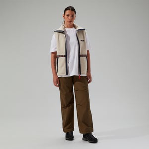 Unisex Rhynie Aztec Fleece Gilet - Grey/Blue