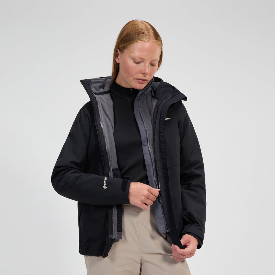 Wasserdichte Bramblfell Gemini Gore-Tex Damen 3in1-Jacke Jet Black
